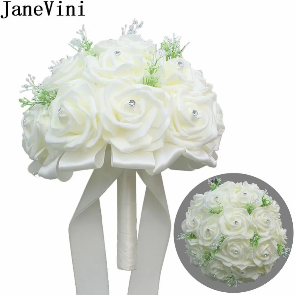 JaneVini Ivory Bride Holding Flowers Beaded Flower Brooch Groom Brooch Bridal Artificial Flower Wedding Bouquet Foam Roses 2018
JaneVini Ivory Bride Holding Flowers Beaded Flower Brooch Groom Brooch Bridal Artificial Flower Wedding Bouquet Foam Roses 2018