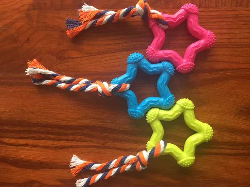 1Pcs Star Rope Training Chewing Interaction Pet Dog Interactiv Toy Star Natural Rubber Durable Pentagram Shaped Small Play
1Pcs Star Rope Training Chewing Interaction Pet Dog Interactiv Toy Star Natural Rubber Durable Pentagram Shaped Small Play