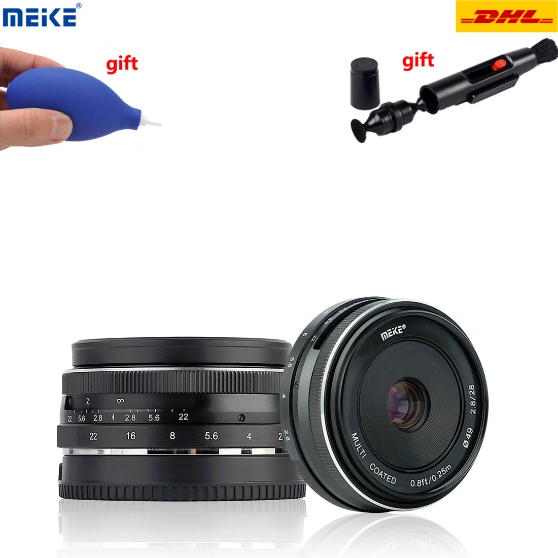 Meike MK 28mm объектив F2.8 с большой диафрагмой ручной фокусировки для Canon EF M EOS