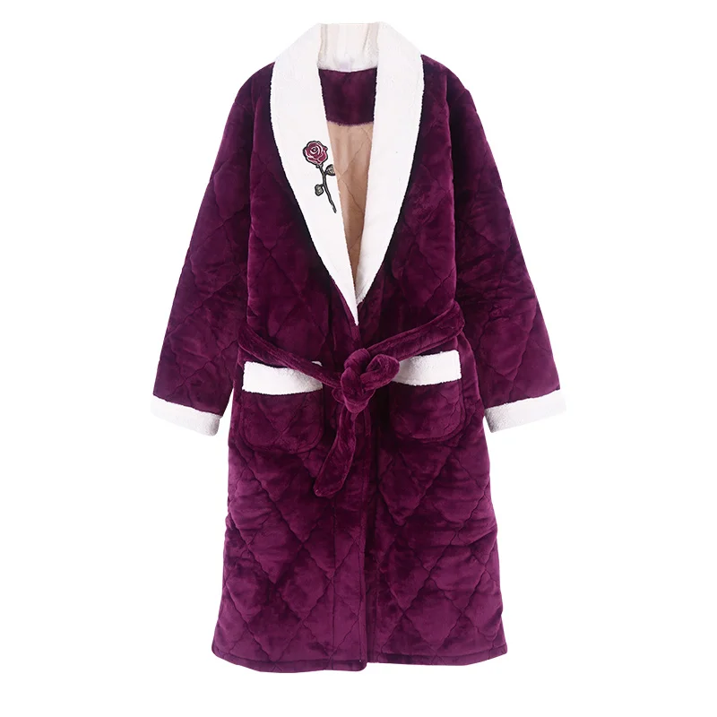 New Winter Thicking Warm Floral Long Sleeve Women Flannel Cotton Robes Pajamas V-neck Cardigan Big Size L-3XL Female Bathrobe
New Winter Thicking Warm Floral Long Sleeve Women Flannel Cotton Robes Pajamas V-neck Cardigan Big Size L-3XL Female Bathrobe