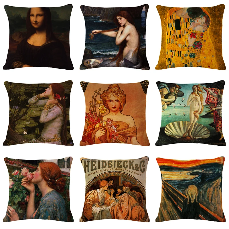 2019 New Cushion Cover Square Pillwcase 18" Mona Lisa Smile World Famous Paint Art Renaissance Oil Painting Pillow Cover forsofa
2019 New Cushion Cover Square Pillwcase 18" Mona Lisa Smile World Famous Paint Art Renaissance Oil Painting Pillow Cover forsofa