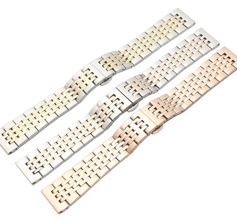 Stainless steel watch band rose gold middle rose gold suitable for men women 14 16 18 20mm Free tool installation Exempt postage
Stainless steel watch band rose gold middle rose gold suitable for men women 14 16 18 20mm Free tool installation Exempt postage