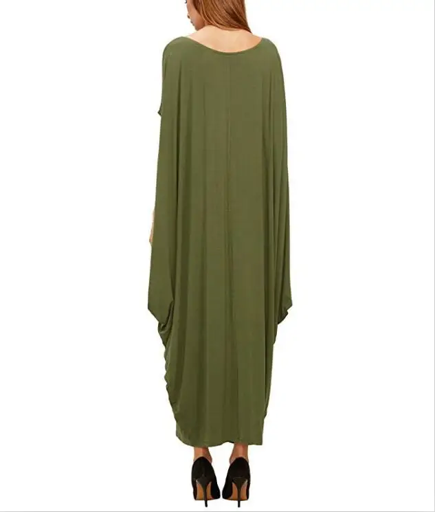 Loose Maxi Dress for Women Batwing Sleeve O-neck Casual Summer Dress Plus Size Party Club Dresses Female WS8866M
Loose Maxi Dress for Women Batwing Sleeve O-neck Casual Summer Dress Plus Size Party Club Dresses Female WS8866M