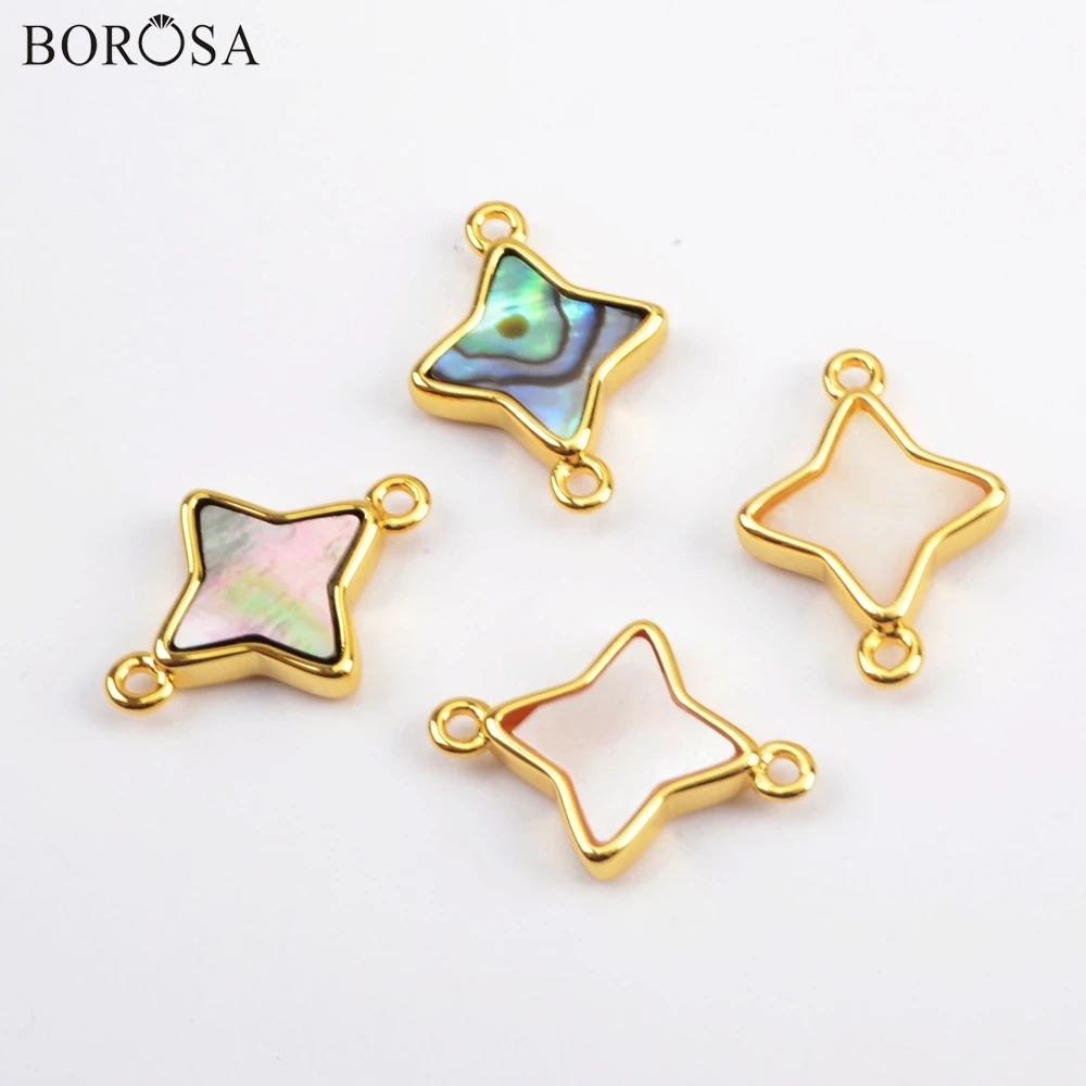 10 шт., ювелирные украшения для ожерелья, браслета BOROSA, корпус соединителя, с позолоченными звездами, из натурального белого ушка, WX1173, Шарм ра...
10 шт., ювелирные украшения для ожерелья, браслета BOROSA, корпус соединителя, с позолоченными звездами, из натурального белого ушка, WX1173, Шарм ра...