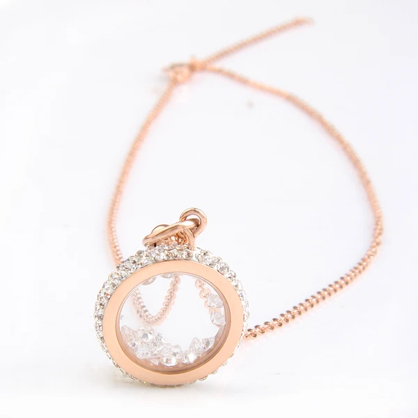 MONLA Rose Gold Color 316L Stainless Steel CZ Crystal Round Pendant Necklace Stainless Steel Fashion Jewelry
MONLA Rose Gold Color 316L Stainless Steel CZ Crystal Round Pendant Necklace Stainless Steel Fashion Jewelry