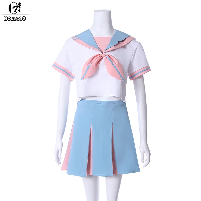 ROLECOS Women Uniform Color Pink Blue Sleeveless Top and Skirt Japanese School Girl Uniform for Women Cosplay Costume Uniforms
ROLECOS Women Uniform Color Pink Blue Sleeveless Top and Skirt Japanese School Girl Uniform for Women Cosplay Costume Uniforms