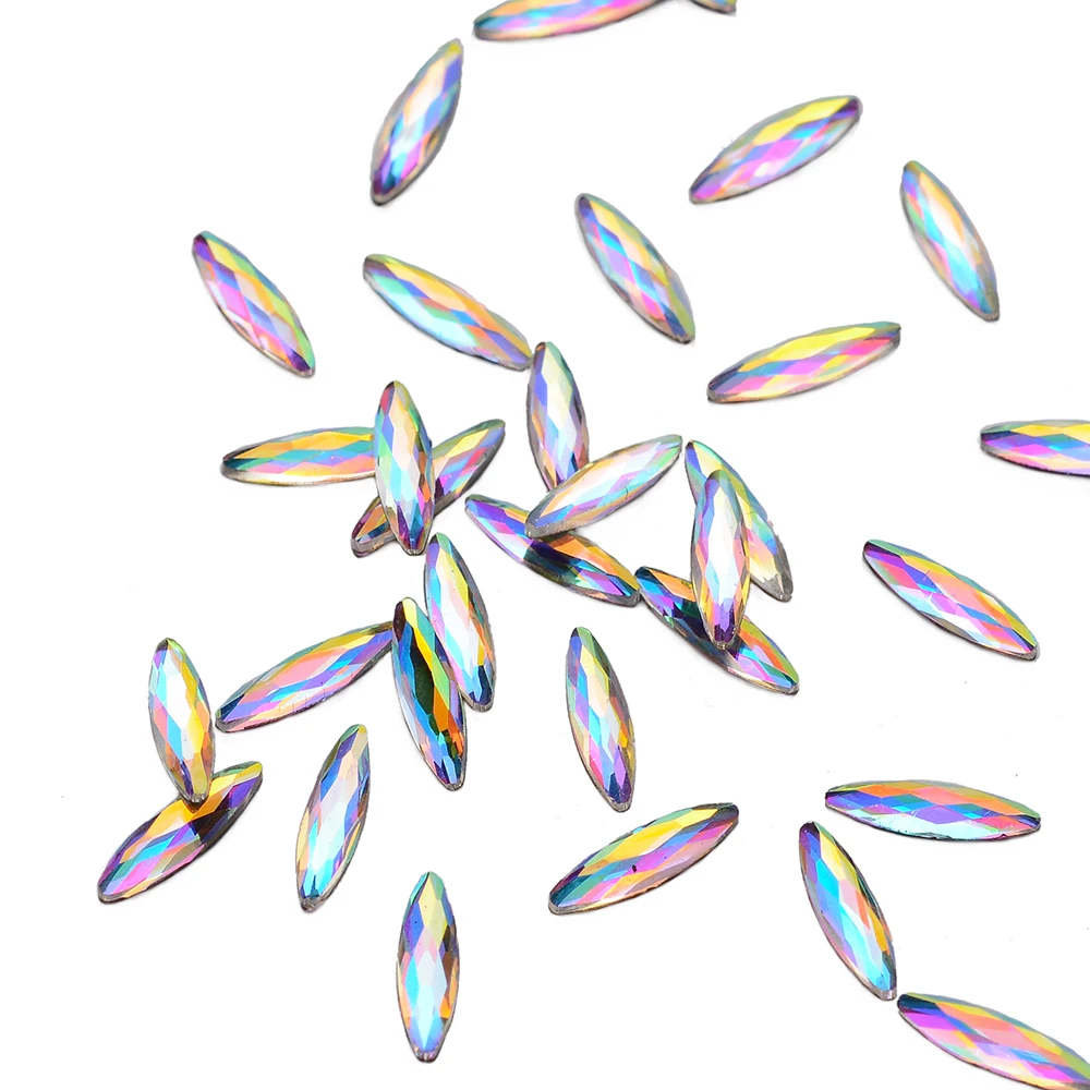 30pcs Horse Eye Shape 3*11mm Crystal AB Flat Back Fancy Nail Art Crystal Rhinestones For Wedding Personality Design Beads
30pcs Horse Eye Shape 3*11mm Crystal AB Flat Back Fancy Nail Art Crystal Rhinestones For Wedding Personality Design Beads