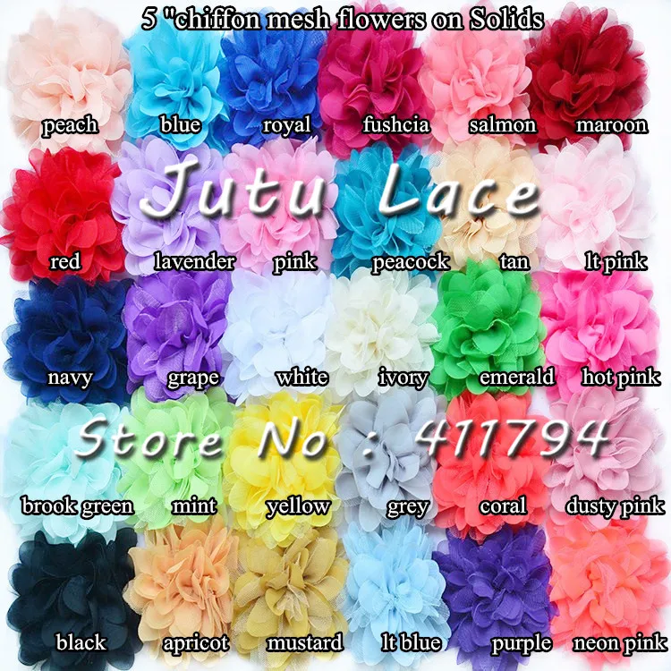 30 pcs/lot , 5''mesh chiffon flowers shabby for headband hair accessories , fashion accessories , women and girl headwear
30 pcs/lot , 5''mesh chiffon flowers shabby for headband hair accessories , fashion accessories , women and girl headwear
