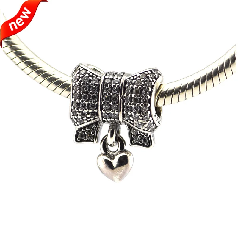 CKK Authentic 925 Sterling Silver Jewelry Heart & Bow Original Charms DIY Beads Fits Bracelets For Jewelry Making
CKK Authentic 925 Sterling Silver Jewelry Heart & Bow Original Charms DIY Beads Fits Bracelets For Jewelry Making