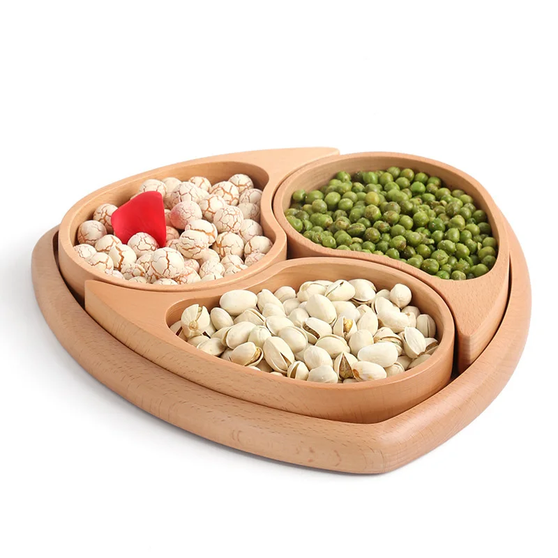 Japanese-style fractional dried fruit snakes plate Living room home candy storage plate
Japanese-style fractional dried fruit snakes plate Living room home candy storage plate