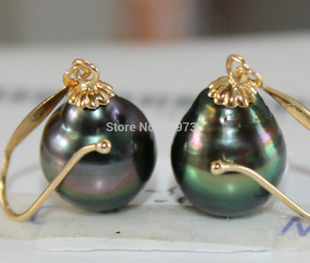 PAIR NATURAL TAHITIAN GENUINE 14X10MM BLACK PEACOCK PEARL EARRING PERFECT AAAAA
PAIR NATURAL TAHITIAN GENUINE 14X10MM BLACK PEACOCK PEARL EARRING PERFECT AAAAA