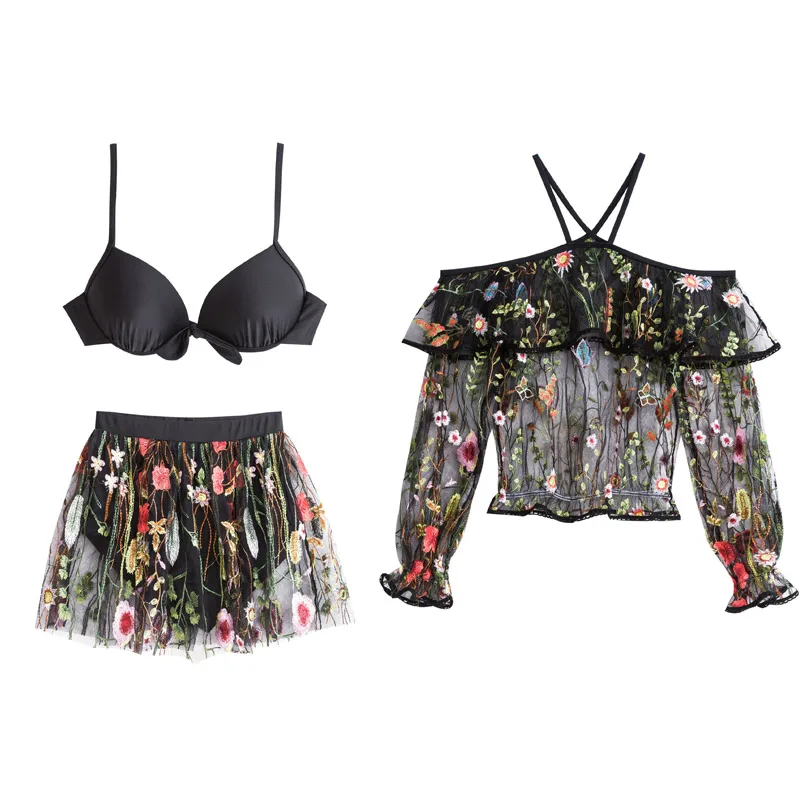 Black Lace Swimsuits Women 2019 Sexy Swimwear Female Vintage Sporty Three Pieces Swimming Suit Maillot De Bain
Black Lace Swimsuits Women 2019 Sexy Swimwear Female Vintage Sporty Three Pieces Swimming Suit Maillot De Bain