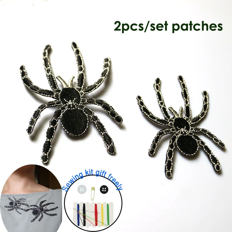 2pc/set high quality spider ironing embroidery patches iron on embroidered parches appliques for clothing parches para la ropa
2pc/set high quality spider ironing embroidery patches iron on embroidered parches appliques for clothing parches para la ropa