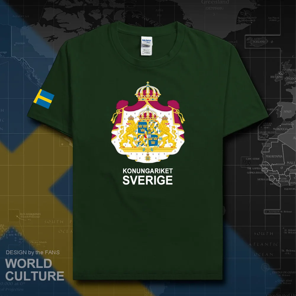 Sverige Мужская футболка из Швеции Спортивная спортивная одежда 2018 |