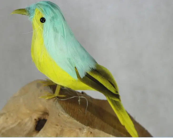 Искусственные Птицы из пенопласта и перья Красивые Маленькие модель 14 см