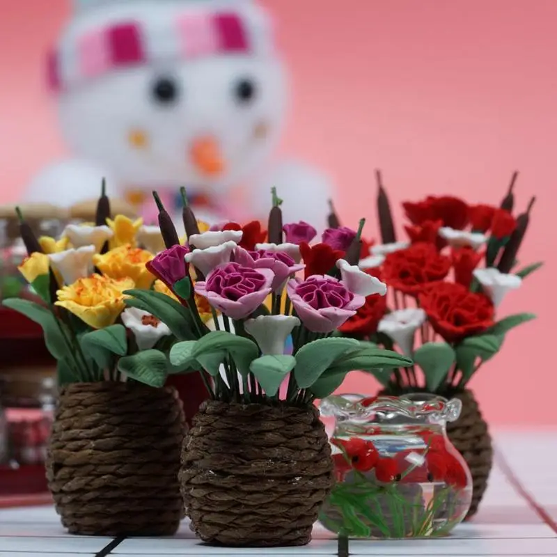 Dongzhur New Chinese Rose Flower Potted Plants DIY Dollhouse Miniatures 1:12 Accessories Handmade Clay Doll House Garden WWP9578
Dongzhur New Chinese Rose Flower Potted Plants DIY Dollhouse Miniatures 1:12 Accessories Handmade Clay Doll House Garden WWP9578