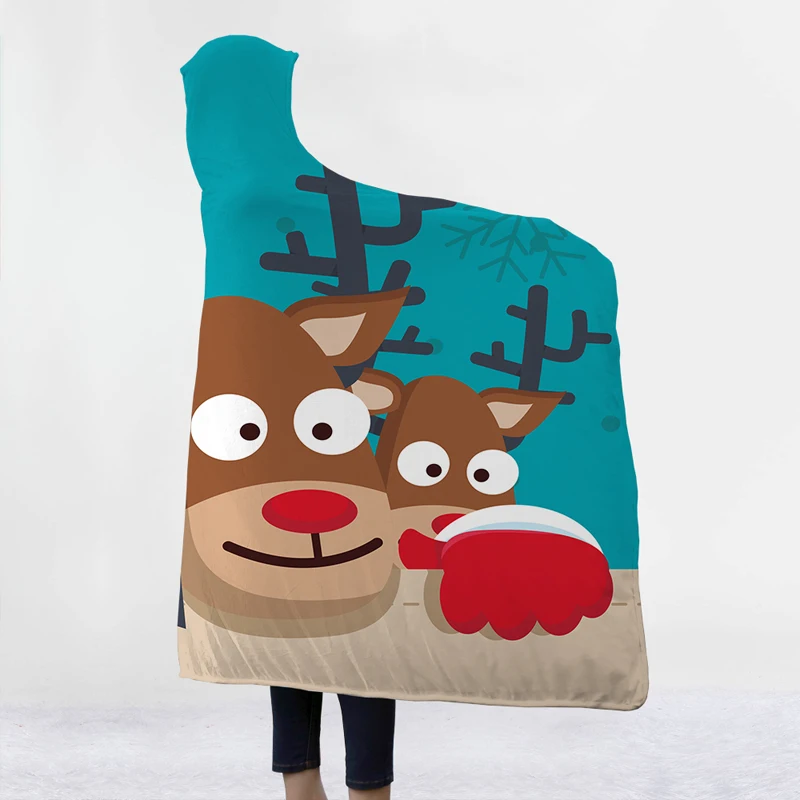 New Arrival 3D Blankets Hooded Blanket 3D Printing Christmas Santa Claus Deer Wearable Portable Blankets Winter Home
New Arrival 3D Blankets Hooded Blanket 3D Printing Christmas Santa Claus Deer Wearable Portable Blankets Winter Home