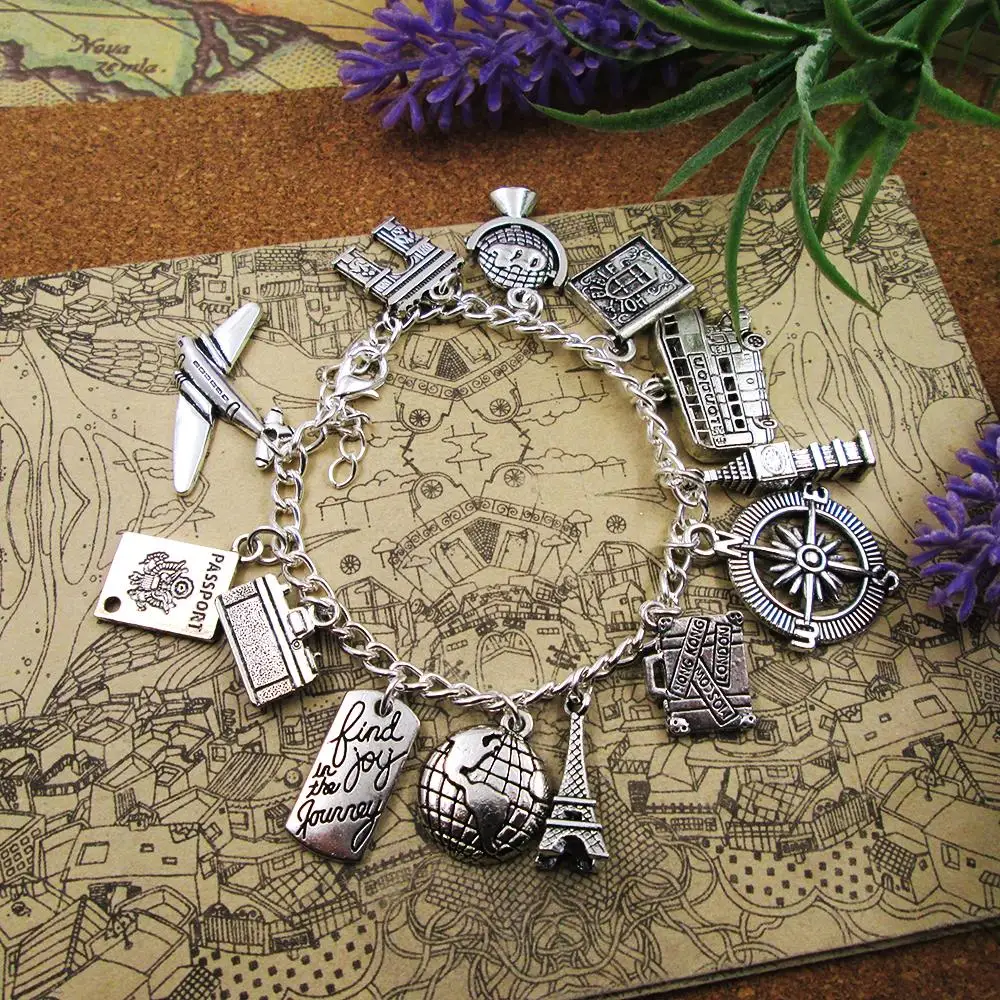 Travel charm bracelet - metal travel adventure charm bracelet travel charm jewelry Jewelry Handmade Jewelry
Travel charm bracelet - metal travel adventure charm bracelet travel charm jewelry Jewelry Handmade Jewelry