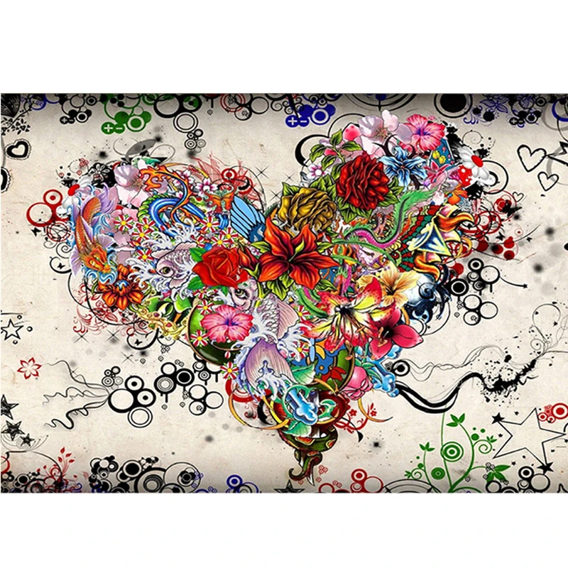 5D Full Round Diamond Painting Colorful Flower Heart Mosaic Cross Stitch Diamond Embroidery DIY Sticker Decor Home Kit
5D Full Round Diamond Painting Colorful Flower Heart Mosaic Cross Stitch Diamond Embroidery DIY Sticker Decor Home Kit