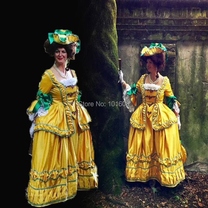 Tailored!Royal Eras Yellow Taffeta Duchess 18th Gothic Theater medieval Renaissance Reenactment DRESS Victorian dresses HL-330
Tailored!Royal Eras Yellow Taffeta Duchess 18th Gothic Theater medieval Renaissance Reenactment DRESS Victorian dresses HL-330