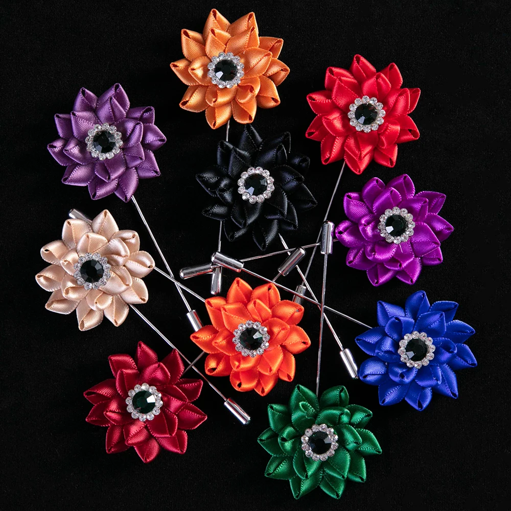 Fabric Lotus Flower Suit Brooch Pins Men Wedding Vintage Handmade Ribbon Flower Lapel Pin Brooches Accessories for Men 10 Colors
Fabric Lotus Flower Suit Brooch Pins Men Wedding Vintage Handmade Ribbon Flower Lapel Pin Brooches Accessories for Men 10 Colors
