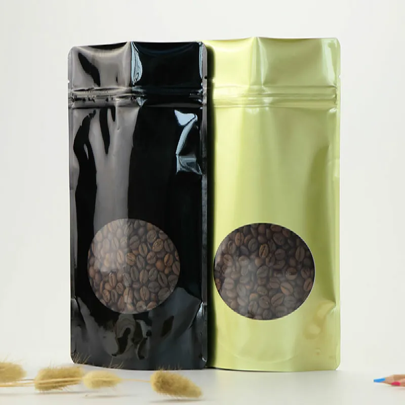 Ferimo 100pcs Heat sealing stand up zip lock package Texture aluminum foil coffee Packaging storage Bags with window
Ferimo 100pcs Heat sealing stand up zip lock package Texture aluminum foil coffee Packaging storage Bags with window