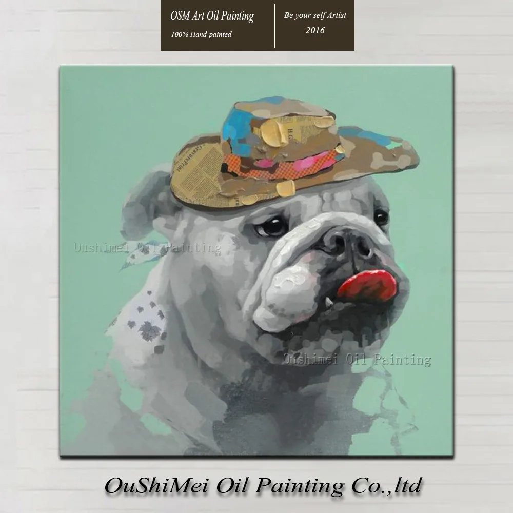 Free Ship Good Quality Handmade Funny Bulldog Oil Painting On Canvas Modern Funny Dog Oil Picture For Baby Room Wall Decoration
Free Ship Good Quality Handmade Funny Bulldog Oil Painting On Canvas Modern Funny Dog Oil Picture For Baby Room Wall Decoration