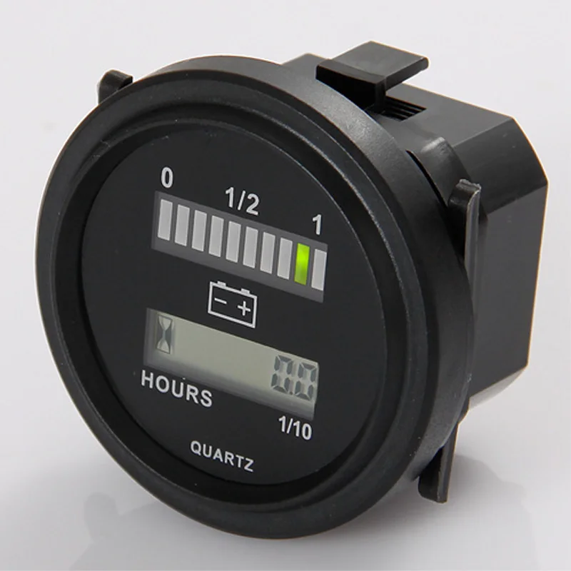 Battery Percentage Gauge ROUND LED Battery Indicator Hour Meter for Golf Carts Car Electric Vehicle Scooter Motorcycle BI004
Battery Percentage Gauge ROUND LED Battery Indicator Hour Meter for Golf Carts Car Electric Vehicle Scooter Motorcycle BI004