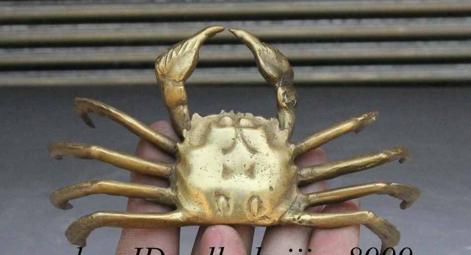 free shipping Chinese FengShui Pure Brass Octagon Bring Wealth Crab Crabs Statue Sculpture
free shipping Chinese FengShui Pure Brass Octagon Bring Wealth Crab Crabs Statue Sculpture
