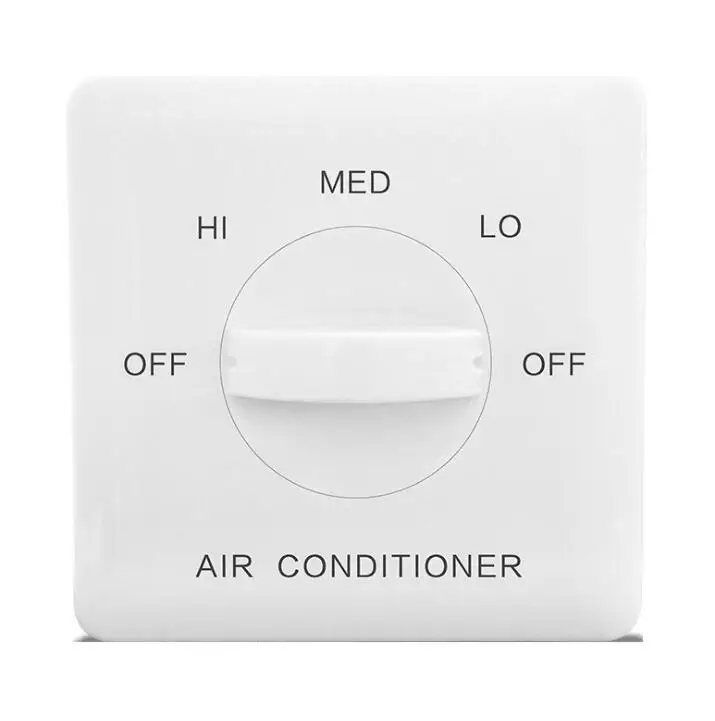 YK301 panel pipe fan speed controller fan coil three-speed control switch central air conditioning switch
YK301 panel pipe fan speed controller fan coil three-speed control switch central air conditioning switch