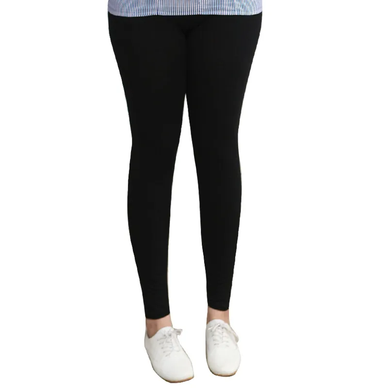 woman modal High-waisted stretch pants Leggings thin nine minutes of summer plus-size fashion Casual Pants Fitness | Женская одежда