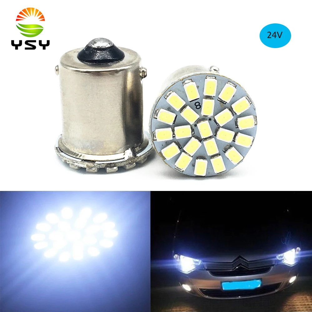 YSY 10pcs 24V 1206 22 SMD Led Bulbs 1156 BA15S 1157 BAY15D S25 Socket LED Auto Car Turn Signal Brake Lights White Indicator
YSY 10pcs 24V 1206 22 SMD Led Bulbs 1156 BA15S 1157 BAY15D S25 Socket LED Auto Car Turn Signal Brake Lights White Indicator