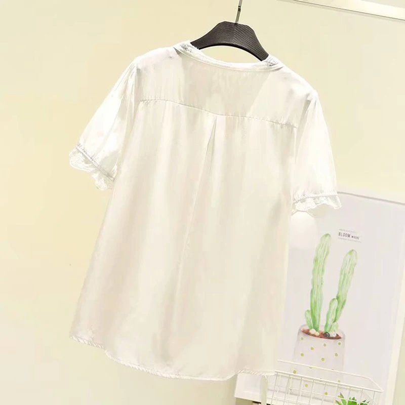 Spring and Summer New Type Short SleeveT-shirt with Brass Spandex Lace for Large Size Women's Wear Tops In 2019 T-shirts
Spring and Summer New Type Short SleeveT-shirt with Brass Spandex Lace for Large Size Women's Wear Tops In 2019 T-shirts