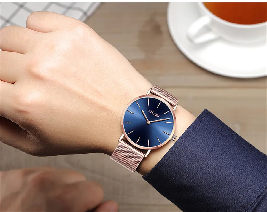 AILANG Fashion Top Luxury Brand Watches Men quartz-watch Stainless Steel Mesh Strap Ultra Thin Dial Clock relogio masculino 2017
AILANG Fashion Top Luxury Brand Watches Men quartz-watch Stainless Steel Mesh Strap Ultra Thin Dial Clock relogio masculino 2017