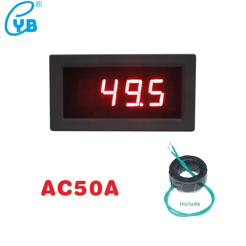 AC 50A амперметр с CT измеритель тока светодиодный цифровой панель питания DC 5V 12V 24V Амперметр|Измерители тока| |