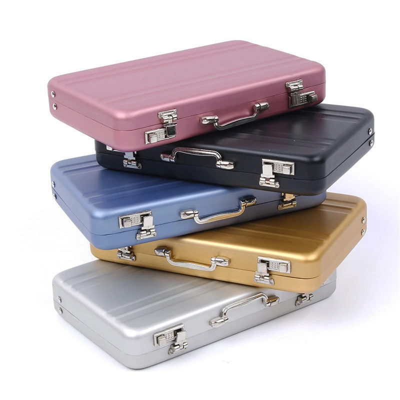Boutique Mini suitcase bank card box holder jewelry box organizer new aluminum storage box business ID card credit card holder
Boutique Mini suitcase bank card box holder jewelry box organizer new aluminum storage box business ID card credit card holder