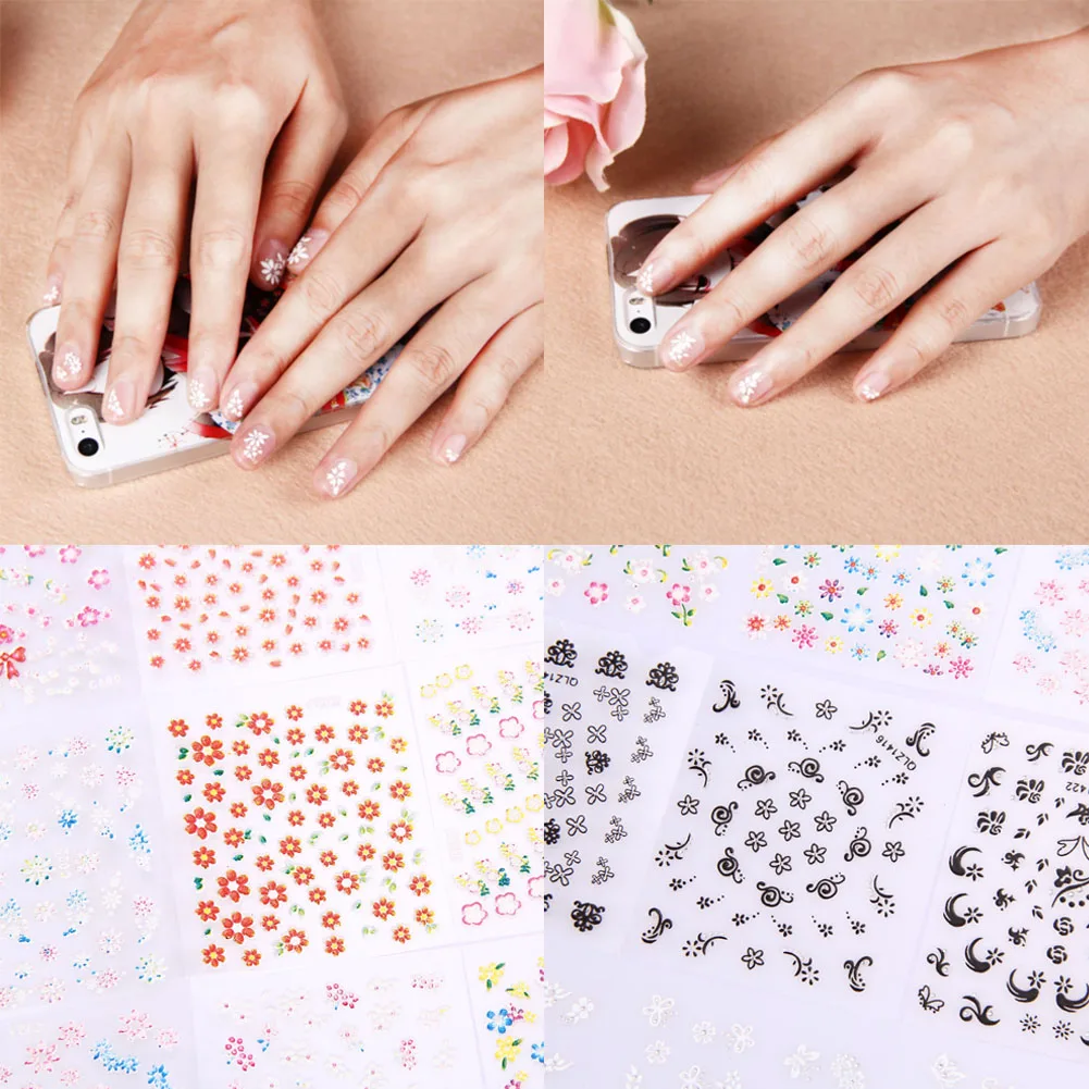 New !!! 50pcs 3D Floral Nail Art Stickers Manicure Nail Tips Decals Accessories Decoration Stickers for Nails FE#8
New !!! 50pcs 3D Floral Nail Art Stickers Manicure Nail Tips Decals Accessories Decoration Stickers for Nails FE#8