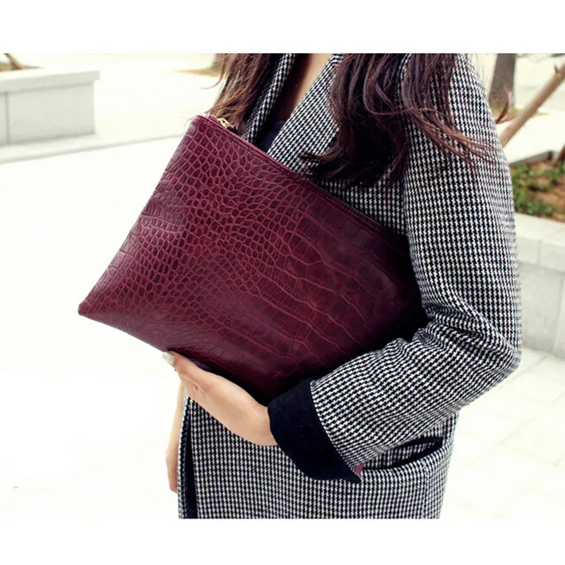 Retro Women's Crocodile Clutch Handbag Bags for Ladies Scrap Bag Soft Pu Leather Korean Fashion Purse Large Hand Bag Ins Popular
Retro Women's Crocodile Clutch Handbag Bags for Ladies Scrap Bag Soft Pu Leather Korean Fashion Purse Large Hand Bag Ins Popular