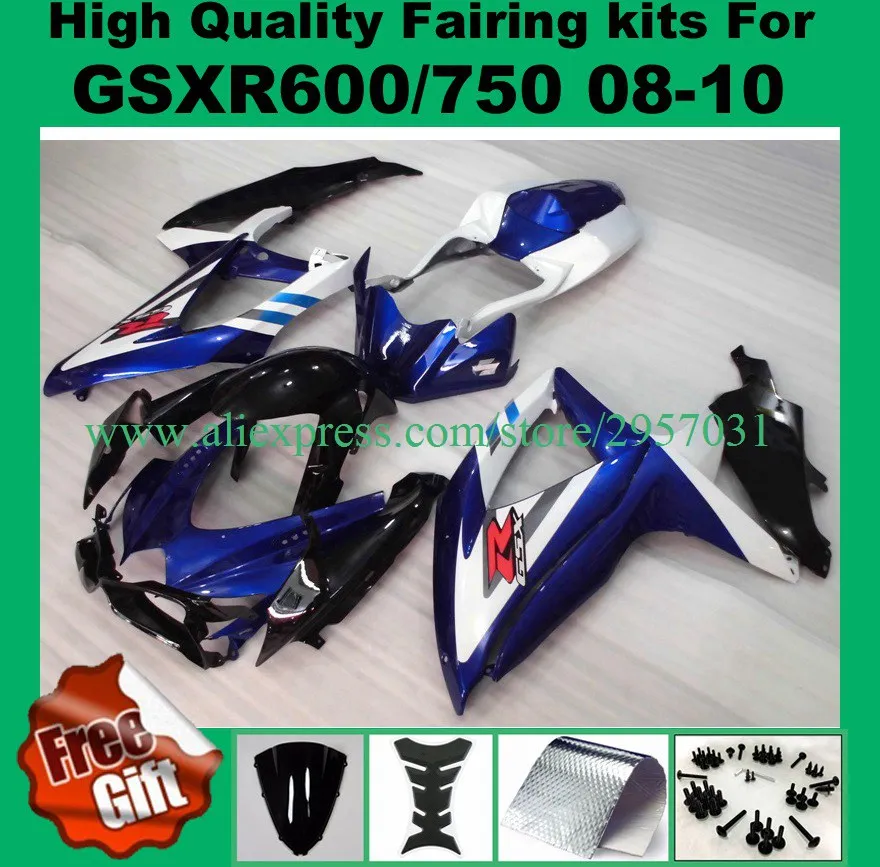 100%Fit for GSXR600 GSXR750 2008 2009 2010 SUZUKI K8 K9 GSX-R600 GSX-R750 08 09 blue white black Injection fairing kit
100%Fit for GSXR600 GSXR750 2008 2009 2010 SUZUKI K8 K9 GSX-R600 GSX-R750 08 09 blue white black Injection fairing kit
