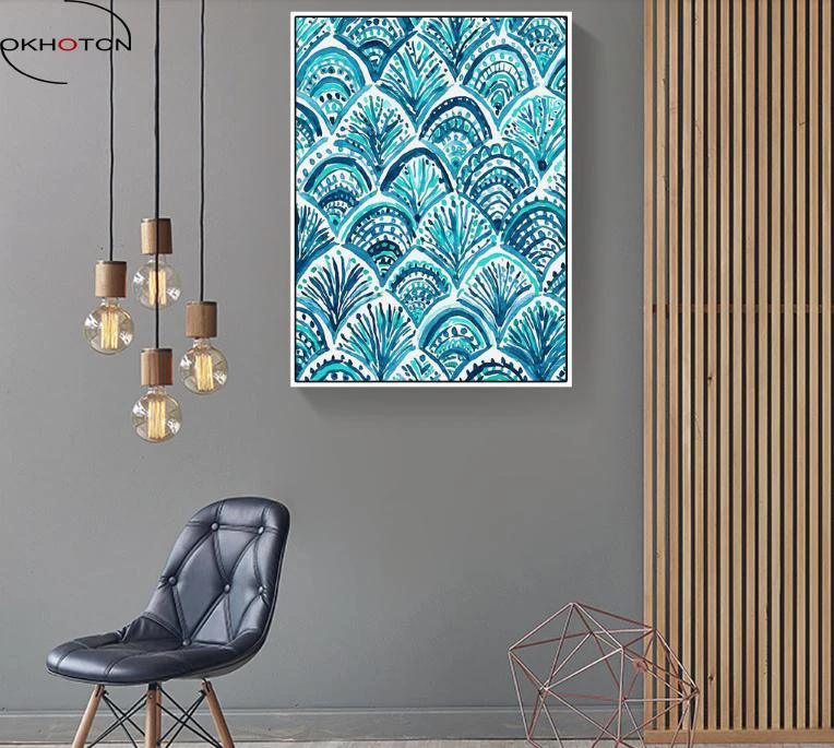 OKHOTCN Unframed Paintings Modern Nordic Style Blue Abstract Wall Art Poster Picture for Living Room Modern Printing Home Decor
OKHOTCN Unframed Paintings Modern Nordic Style Blue Abstract Wall Art Poster Picture for Living Room Modern Printing Home Decor