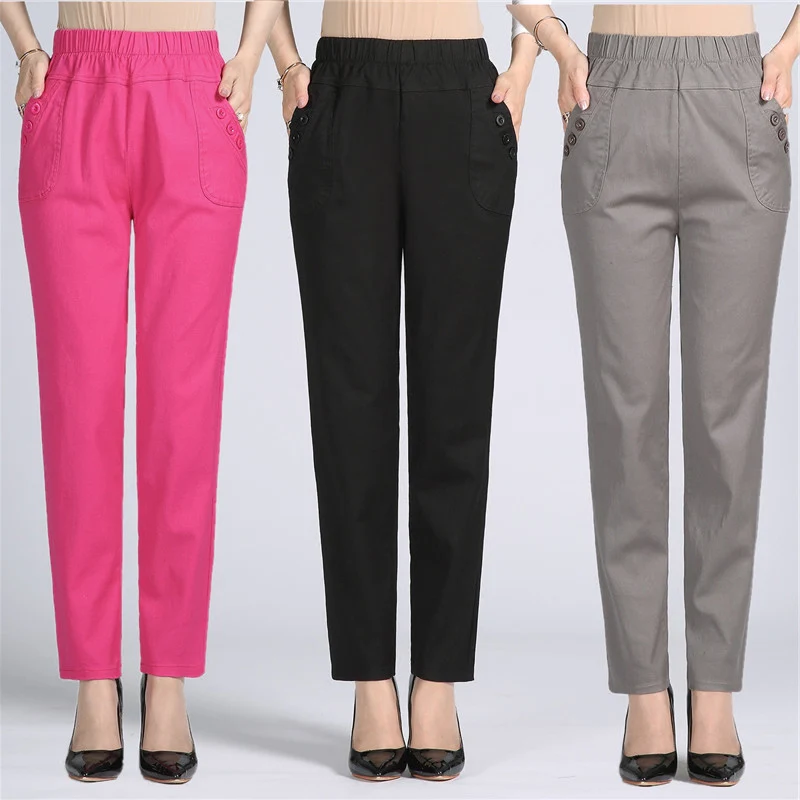 Plus Size 5XL High Waist Stretch Long Pants Women Cotton Straight Trousers Women Pantalon Femme Work Office Ladies Pants RE2242
Plus Size 5XL High Waist Stretch Long Pants Women Cotton Straight Trousers Women Pantalon Femme Work Office Ladies Pants RE2242