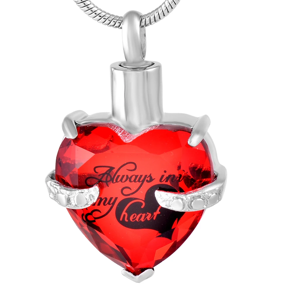 IJD9791 "Always in my heart" Crystal Love Heart Cremation Urn Pendant Necklace Stainless Steel Memorial Keepsake Ash Urn Jewelry
IJD9791 "Always in my heart" Crystal Love Heart Cremation Urn Pendant Necklace Stainless Steel Memorial Keepsake Ash Urn Jewelry