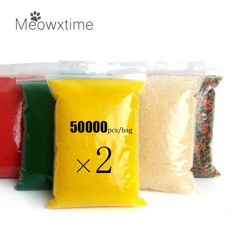 NEW 100000 PCS/Bag Hydrogel Pearl Shaped Crystal Soil Water Beads Orbiz Gel Ball For Flower/Weeding Mud Growing Magic Jelly
NEW 100000 PCS/Bag Hydrogel Pearl Shaped Crystal Soil Water Beads Orbiz Gel Ball For Flower/Weeding Mud Growing Magic Jelly