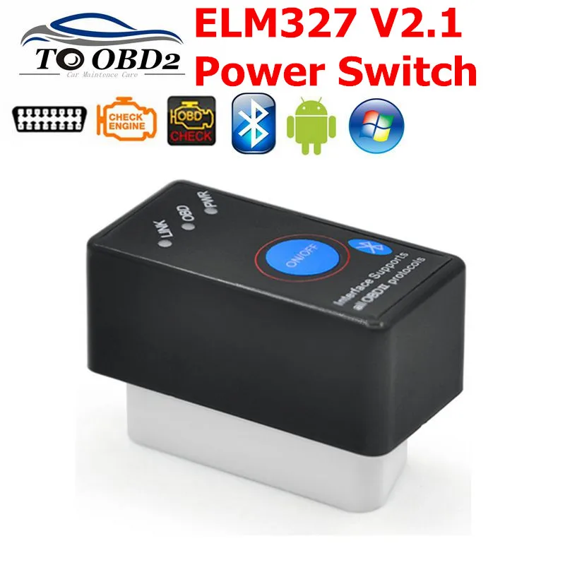 ELM327 V2.1 Bluetooth OBD2 Code Reader Car Diagnostic Tool Adapter ELM 327 2.1 on/off Power Switch Car Diagnostic Scanner
ELM327 V2.1 Bluetooth OBD2 Code Reader Car Diagnostic Tool Adapter ELM 327 2.1 on/off Power Switch Car Diagnostic Scanner