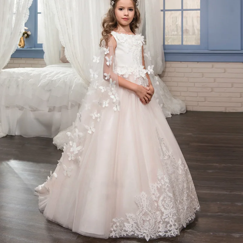 romantic Bow Beading Flower Girl Dress 2021 A Line O-Neck for Weddings Girl Zipper Back Party Communion Dress Pageant Gown
romantic Bow Beading Flower Girl Dress 2021 A Line O-Neck for Weddings Girl Zipper Back Party Communion Dress Pageant Gown