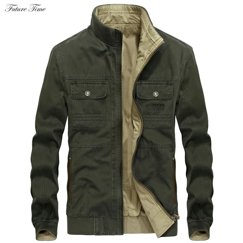 Mens Jacket Autumn 2021 Casual Long Sleeve Stand Collar Both Sides Can Wear Cotton Cargo Jackets Army Green High Quality C1874
Mens Jacket Autumn 2021 Casual Long Sleeve Stand Collar Both Sides Can Wear Cotton Cargo Jackets Army Green High Quality C1874