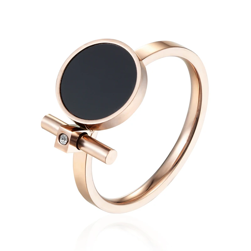 Hot Fashion Luxury Jewelry Ring Exquisite Beauty Black Enamel And Zircon Stainless Steel Rose Gold Color Brand Ring For Women
Hot Fashion Luxury Jewelry Ring Exquisite Beauty Black Enamel And Zircon Stainless Steel Rose Gold Color Brand Ring For Women