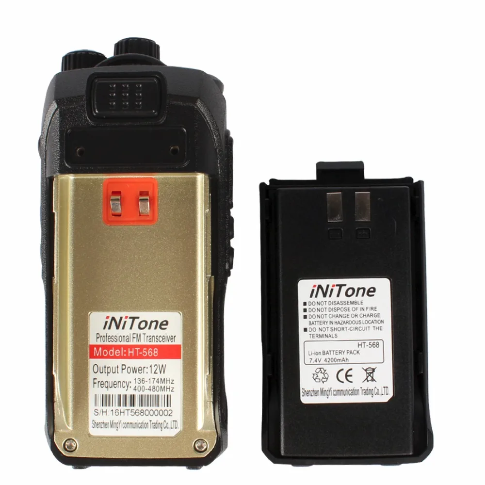 2x Two way radio iNiTone HT-568 10W Dual Band V-U 136-174MHz/400-470MHz Handheld portable ham Radio FM Transceiver walkie talkie
2x Two way radio iNiTone HT-568 10W Dual Band V-U 136-174MHz/400-470MHz Handheld portable ham Radio FM Transceiver walkie talkie