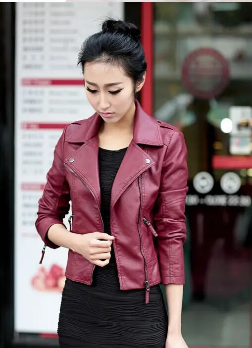 2019 Women Black Slim Cool Lady Leather Jackets Sweet Female Zipper Femme Outwear Coat
2019 Women Black Slim Cool Lady Leather Jackets Sweet Female Zipper Femme Outwear Coat