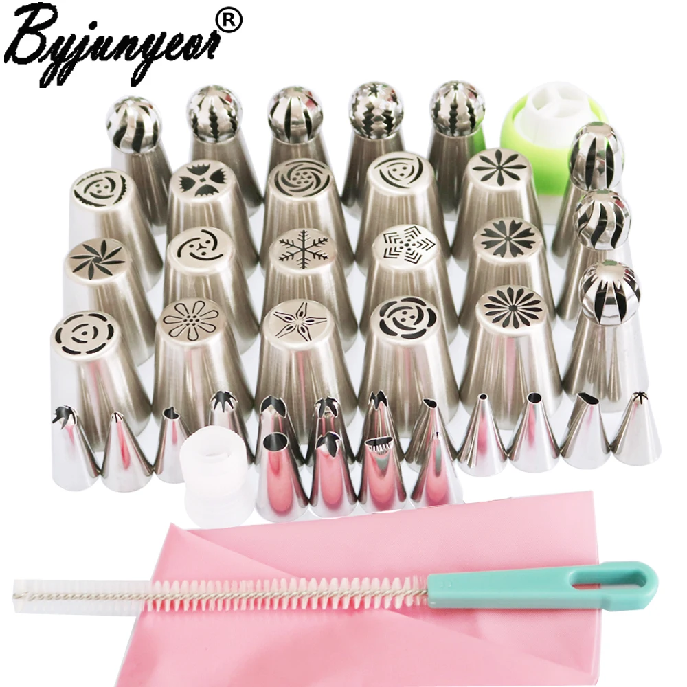 Byjunyeor 43Pcs Russian Sphere Ball Icing Piping Nozzles Korean Pastry Tips Cake Decorating Dessert Baking Tools CS007-43
Byjunyeor 43Pcs Russian Sphere Ball Icing Piping Nozzles Korean Pastry Tips Cake Decorating Dessert Baking Tools CS007-43